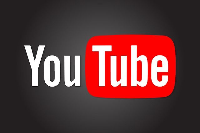 Logo Youtube na czarnym tle