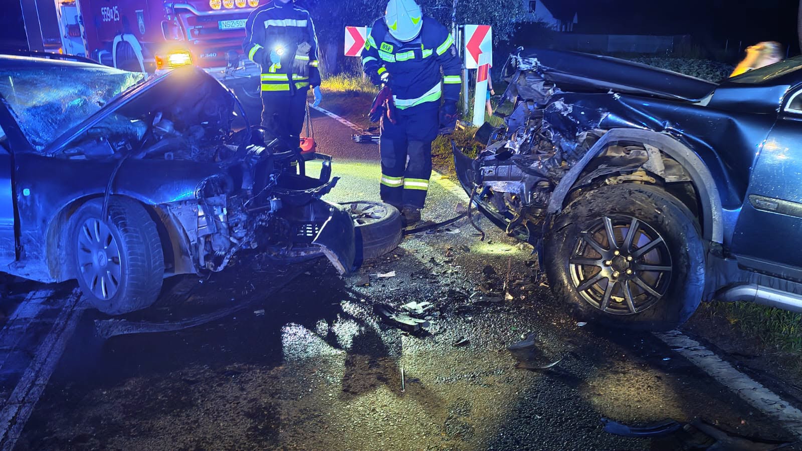 Tragiczny wypadek na DK58. Nie żyje jedna osoba, 4 trafiły do szpitala 