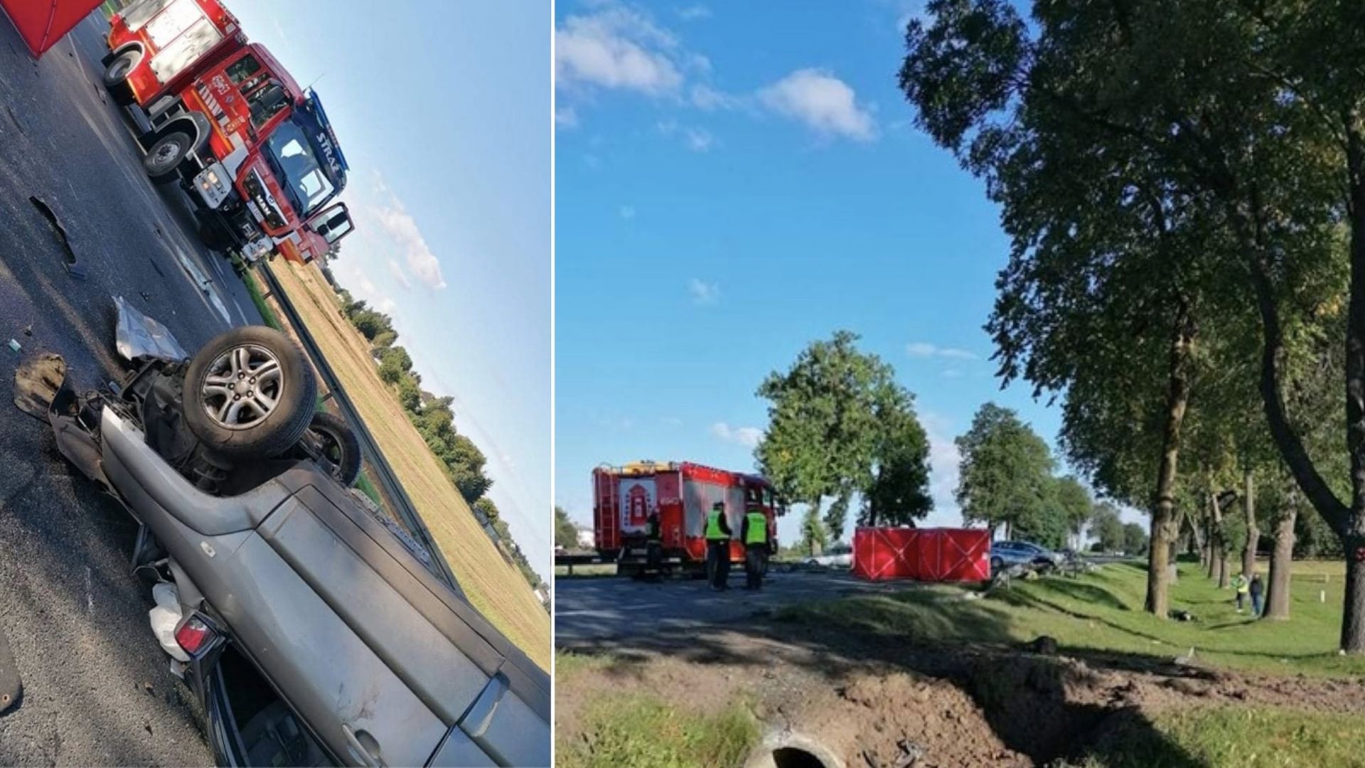 Trzech mężczyzn zginęło w wypadku w miejscowości Zagrody Łukówieckie (woj. lubelskie)