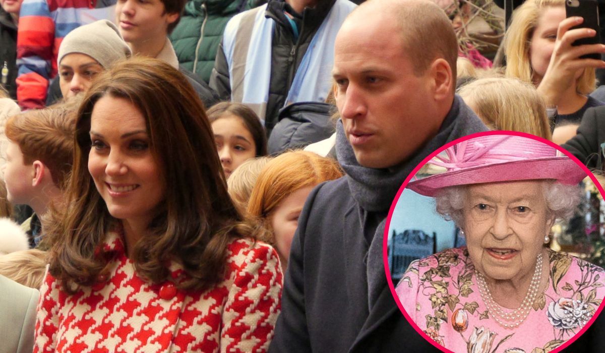 Elżbieta II, księżna Kate i książę William