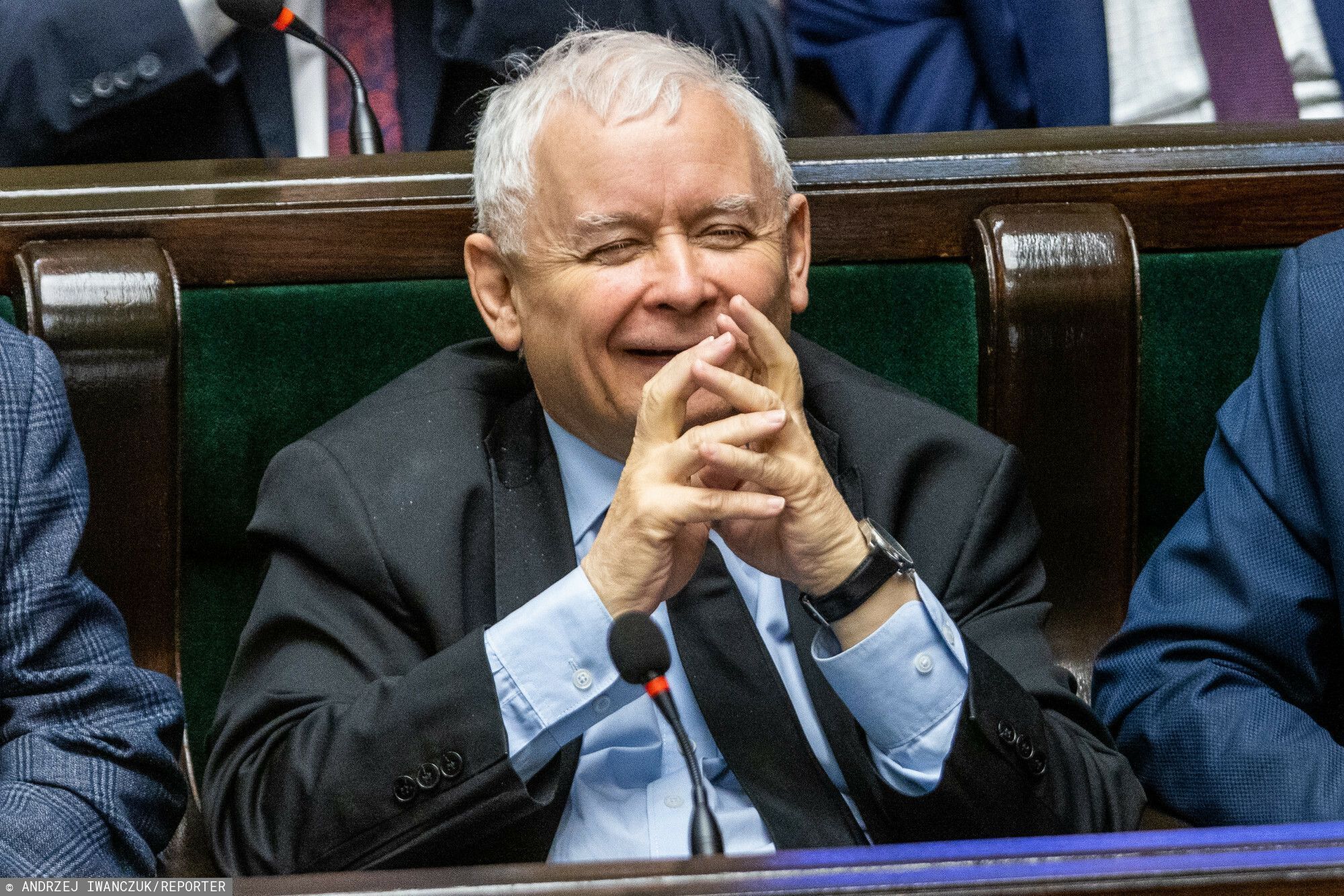 Na spotkaniu z wyborcami w Jedliczu dobry humor nie opuszczał Jarosława Kaczyńskiego.
