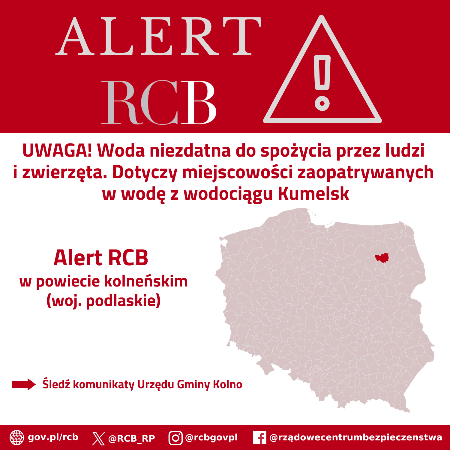 Z kranów w polskiej gminie leci skażona woda. Jest pilny alert RCB  