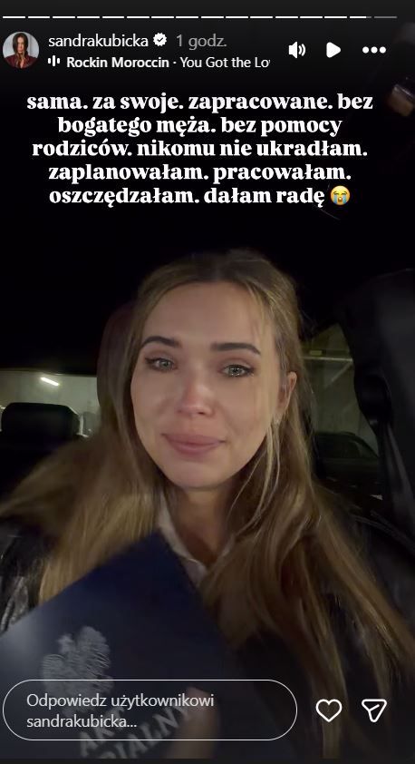 Sandra Kubicka ze łzami w oczach przekazała komunikat. Można gratulować