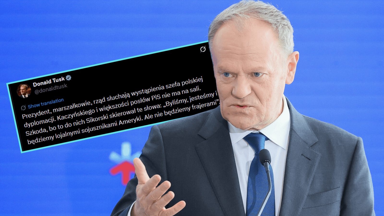 Tusk wpadł w szał po tym, jak PiS i Kaczyński potraktowali Sikorskiego. Takich słów jeszcze nie było