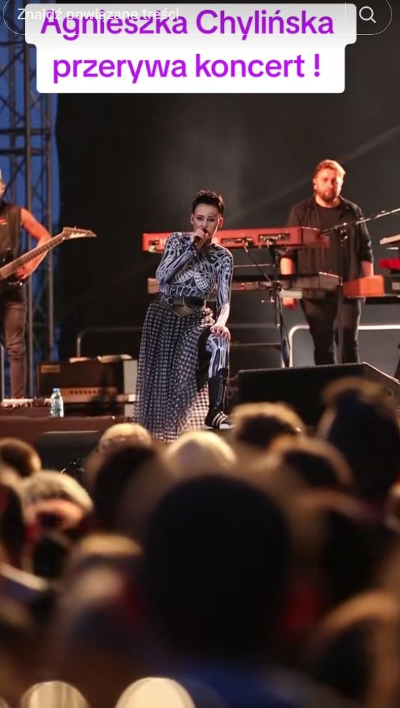  Agnieszka Chylińska przerwała koncert. Natychmiast wezwano ratowników medycznych