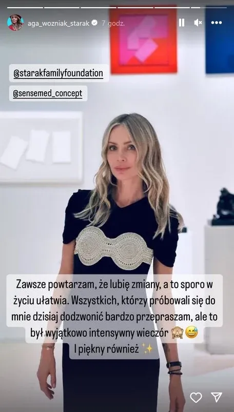 Agnieszka Woźniak-Starak o zwolnieniu z TVN. Fot. Instagram @aga_wozniak_starak.webp