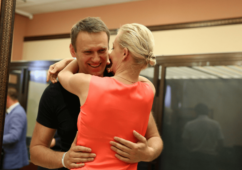 Aleksiej Nawalny z żoną