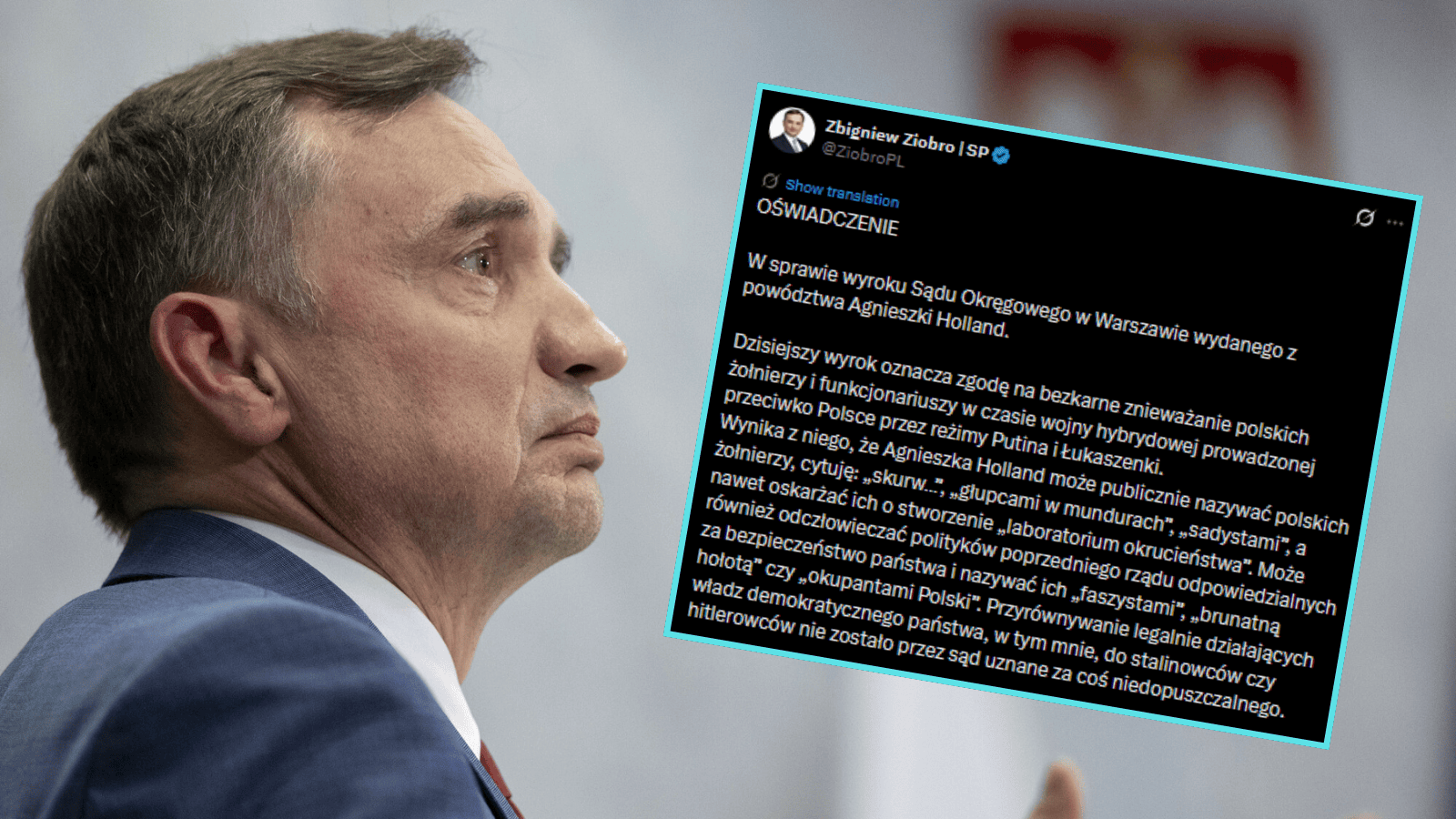 Teraz Zbigniew Ziobro naprawdę się wściekł. Jest decyzja sądu. Nagła reakcja polityka zaskakująca