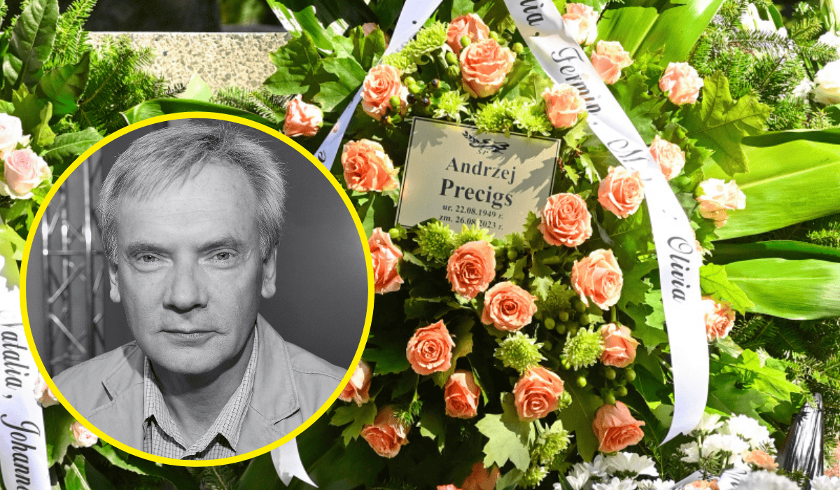 Andrzej Precigs, kwiaty, grób