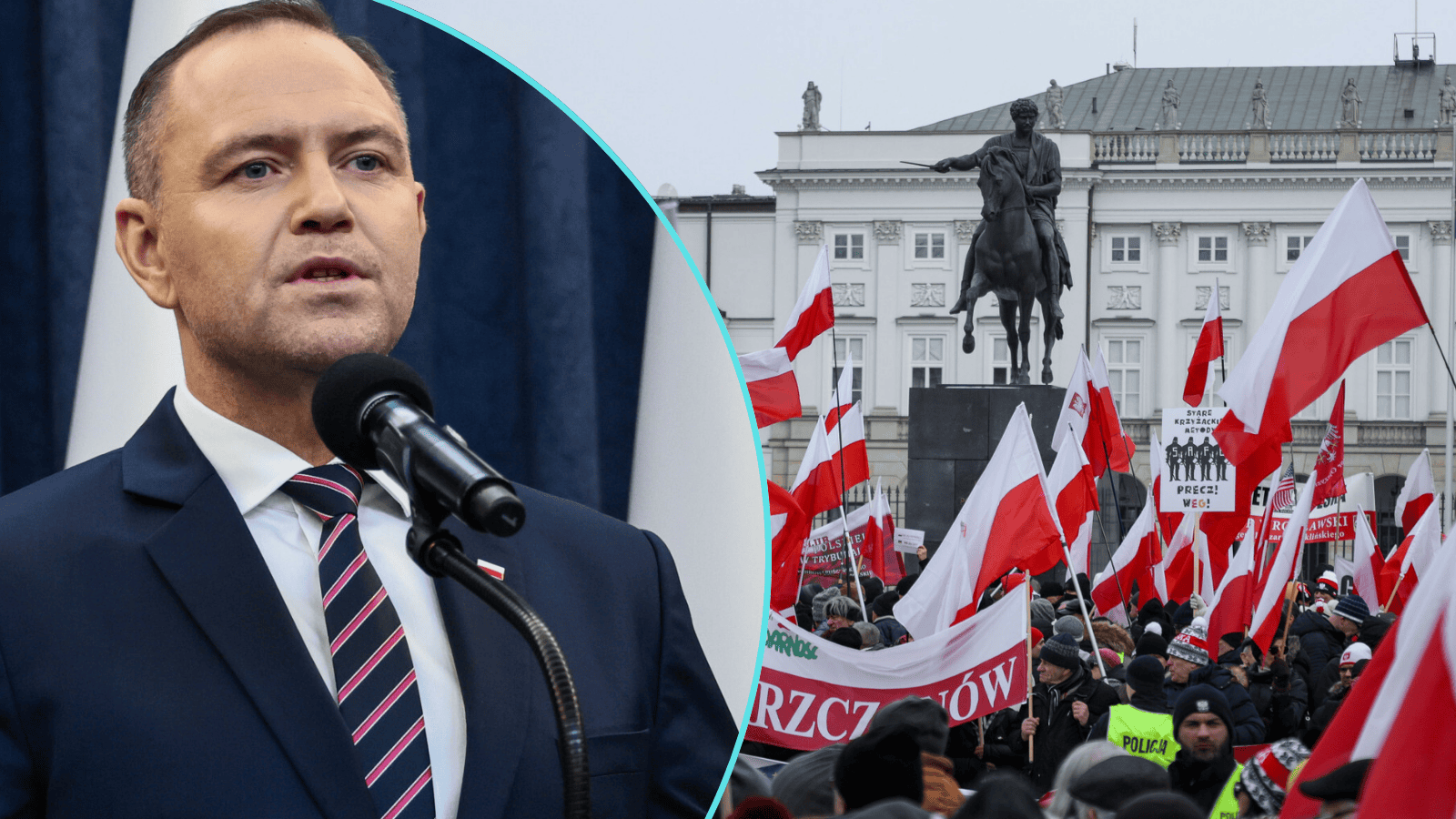 Niedzielny protest przed Pałacem Prezydenckim. Zdumiewające, co krzyczeli ludzie