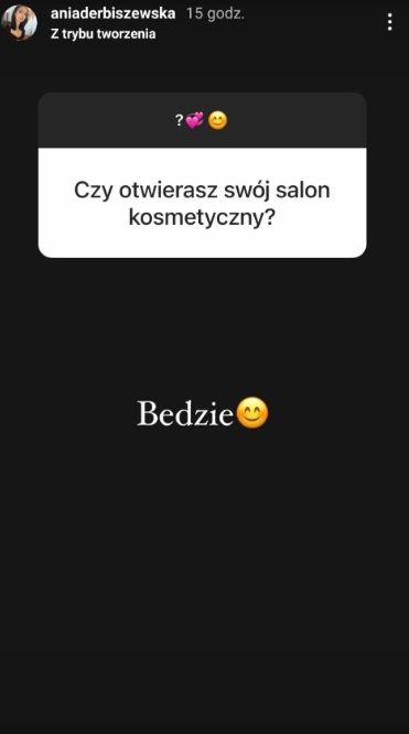 Anna Derbiszewska o salonie kosmetycznym, fot. Instagram