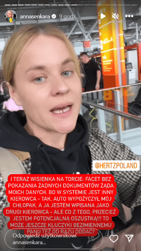 Anna Senkara, awantura na lotnisku, Dzień dobry TVN