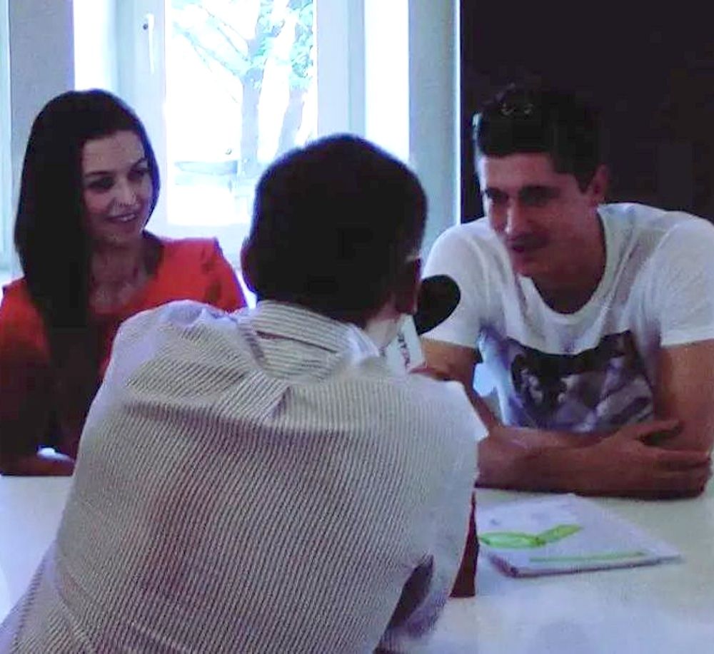 Anna i Robert Lewandowscy w 2012 roku