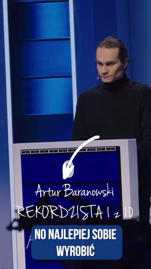 Artur Baranowski w programie „Va Banque”, fot. Instagram badzmyrazem.tvp.jpg
