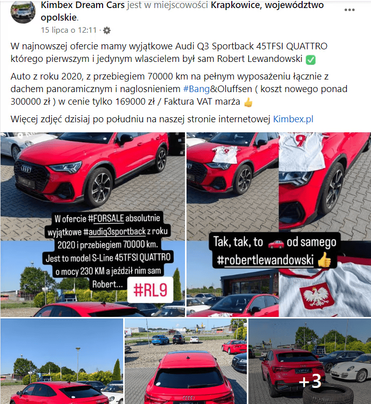 Audi Roberta Lewandowskiego