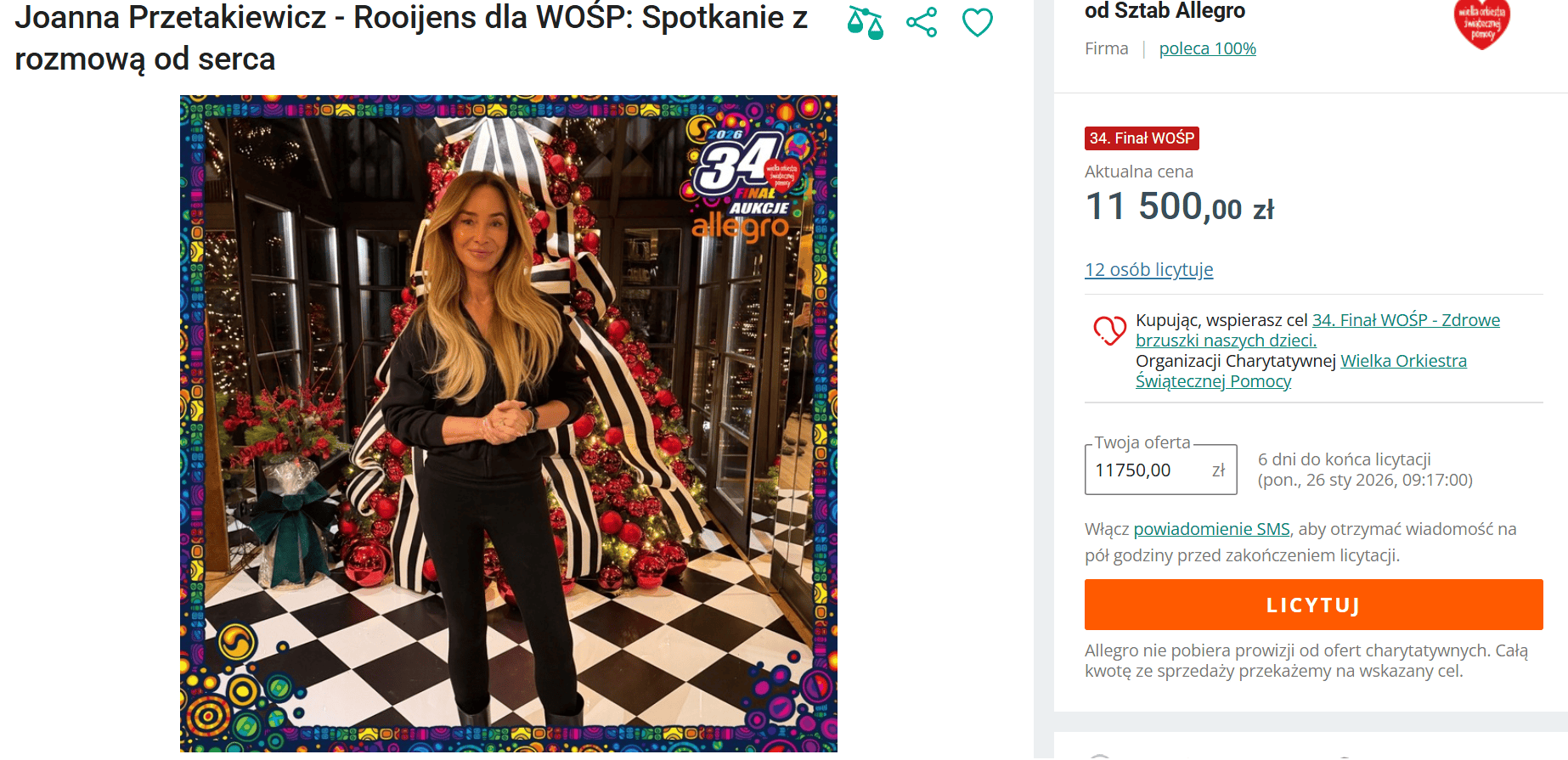 Joanna Przetakiewicz zaprasza na spotkanie. Cena za chwilę z gwiazdą zbija z nóg