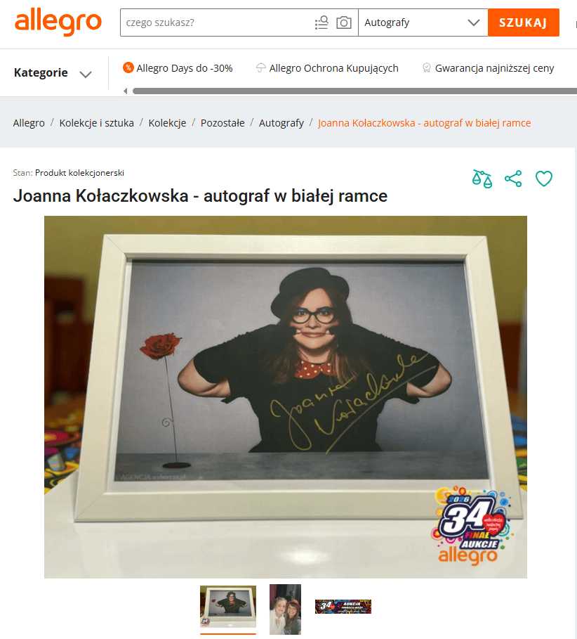 Fani Joanny Kołaczkowskiej nie powstrzymają łez. Mogą wylicytować na WOŚP niesamowitą pamiątkę