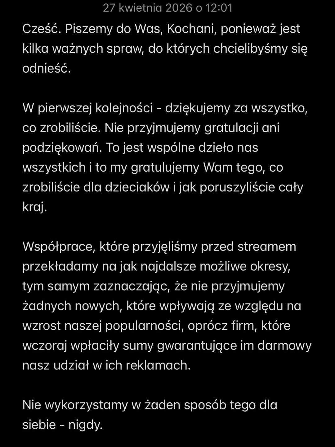 Bedoes i Łatwogang przerwali milczenie po zbiórce. Padły zaskakujące słowa