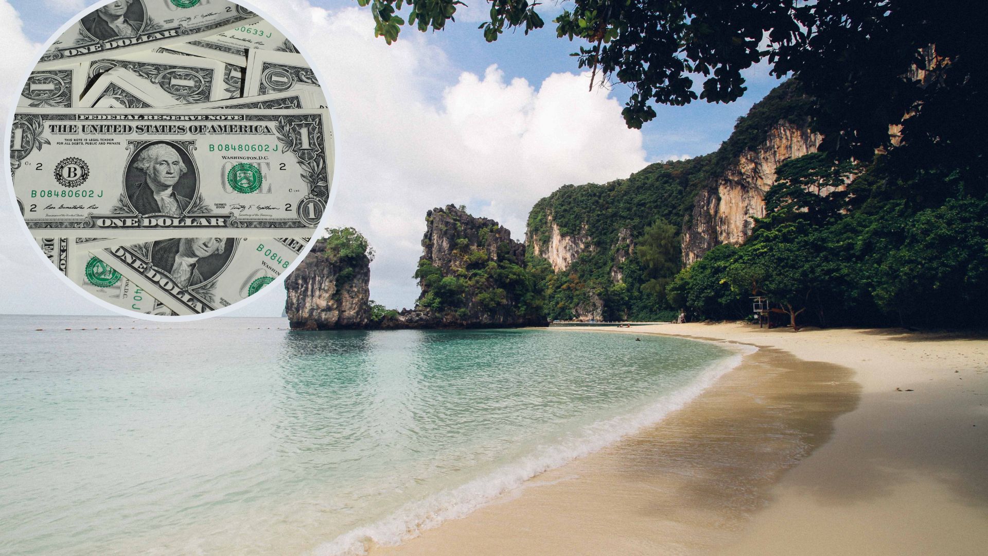 Plaża i dolary