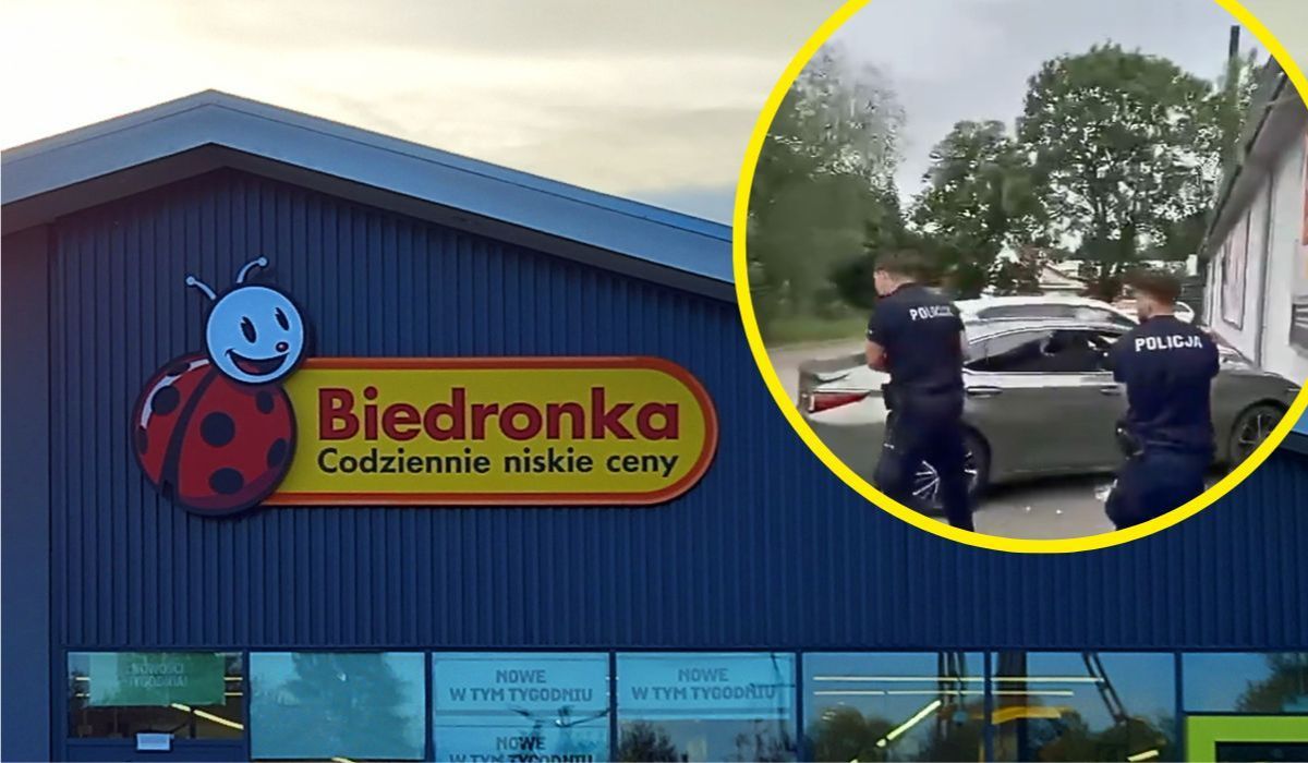 Biedronka i policjanci