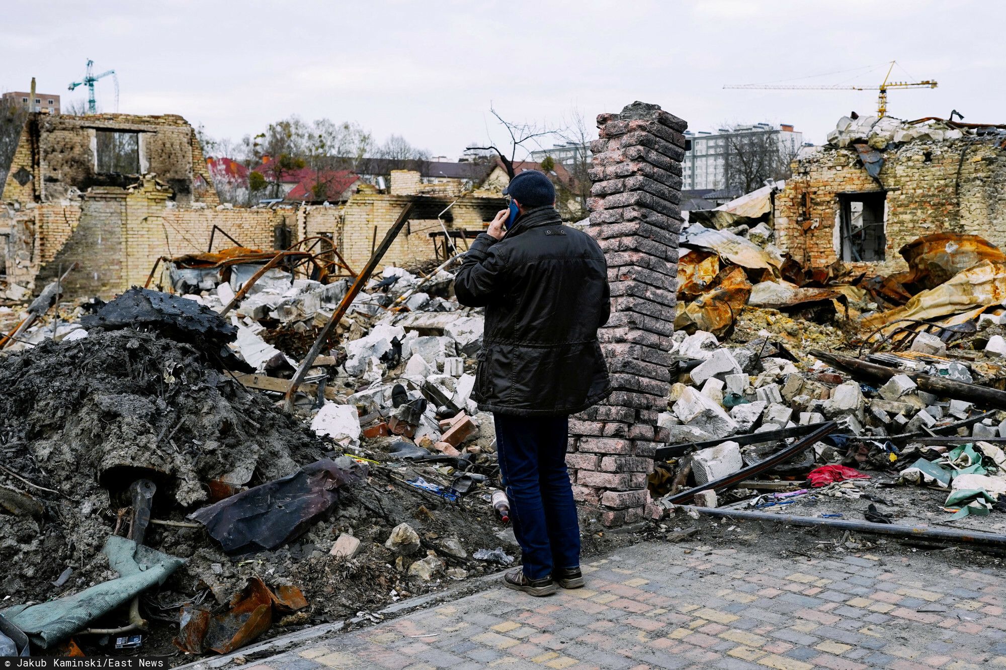 Bucza, po zniszczeniach dokonanych przez rosyjskie wojsko