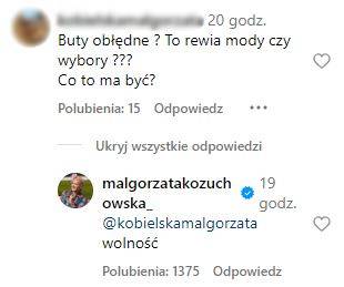 Buty Małgorzaty Kożuchowskiej wywołały dyskusję na Instagramie, fot. Instagram (1).jpg