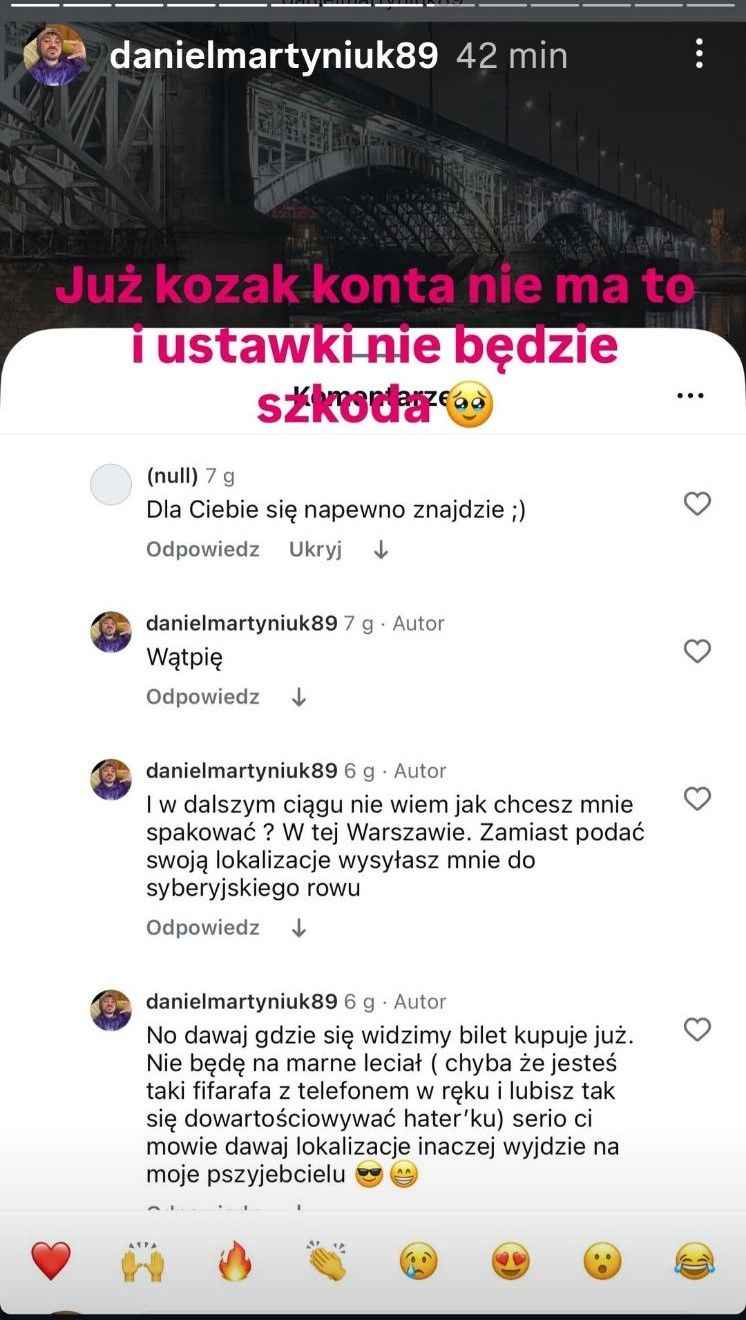 Daniel Martyniuk znowu szokuje. Wyciekła data i godzina ustawki