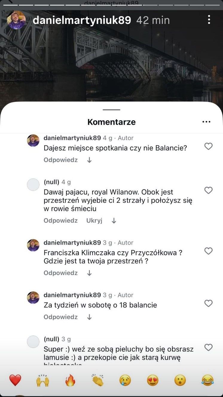 Daniel Martyniuk znowu szokuje. Wyciekła data i godzina ustawki