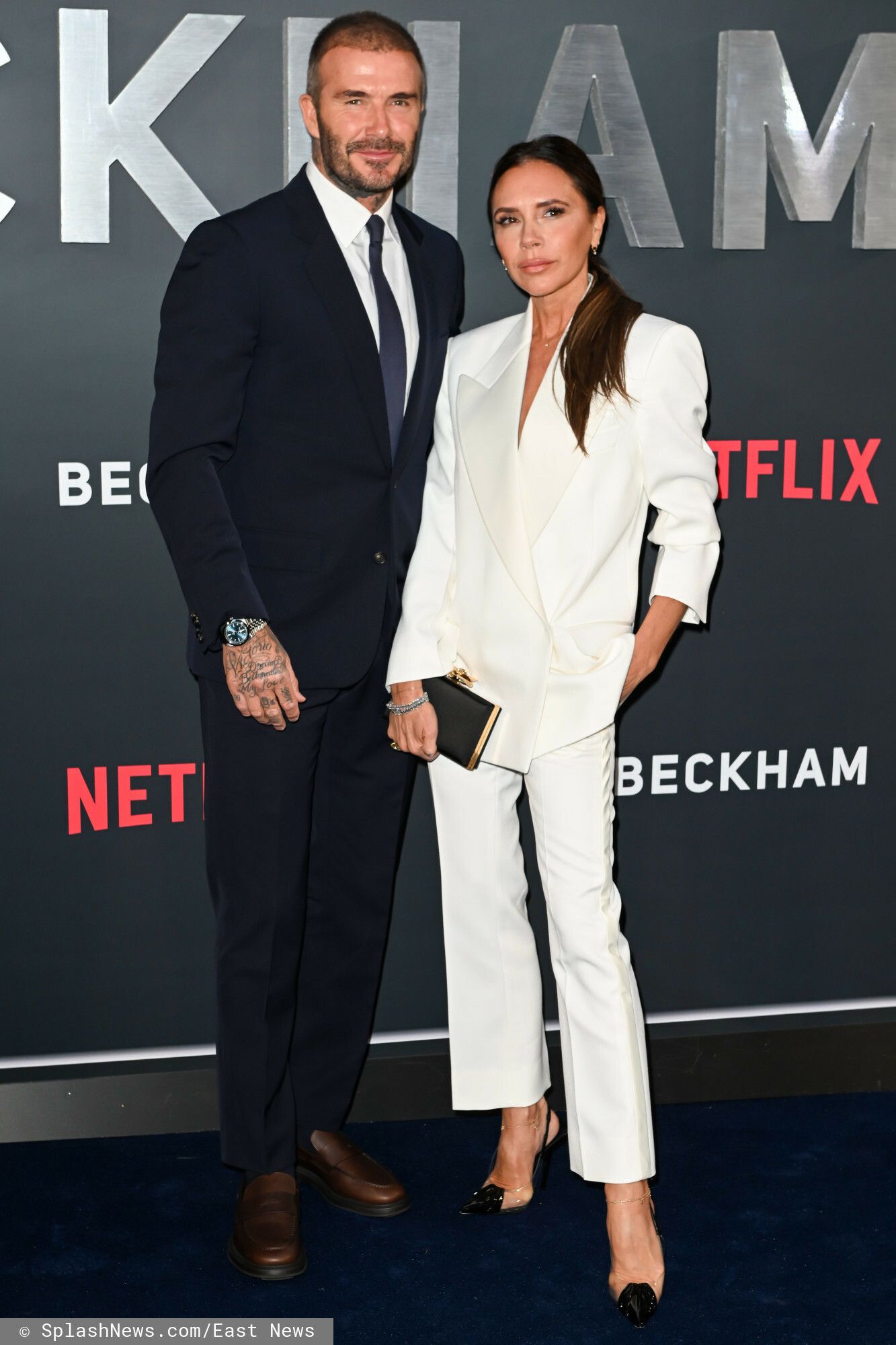 David i Victoria Beckhamowie na premierze dokumentu Netflixa, fot. EastNews