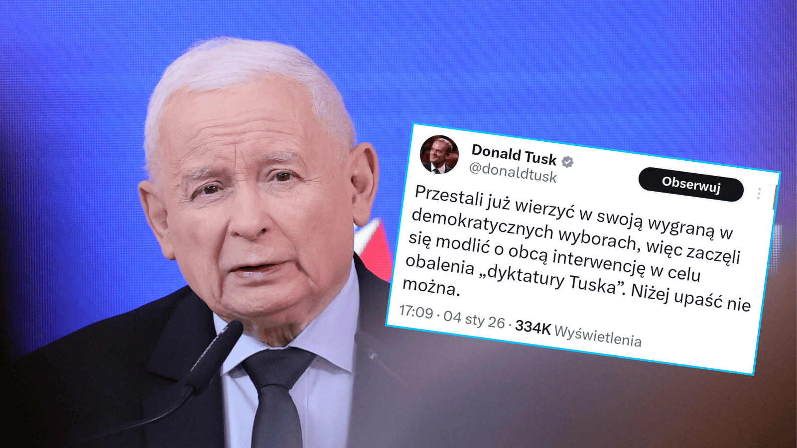 Jarosław Kaczyński odpowiedział na wpis Tuska. Takich słów jeszcze nie było