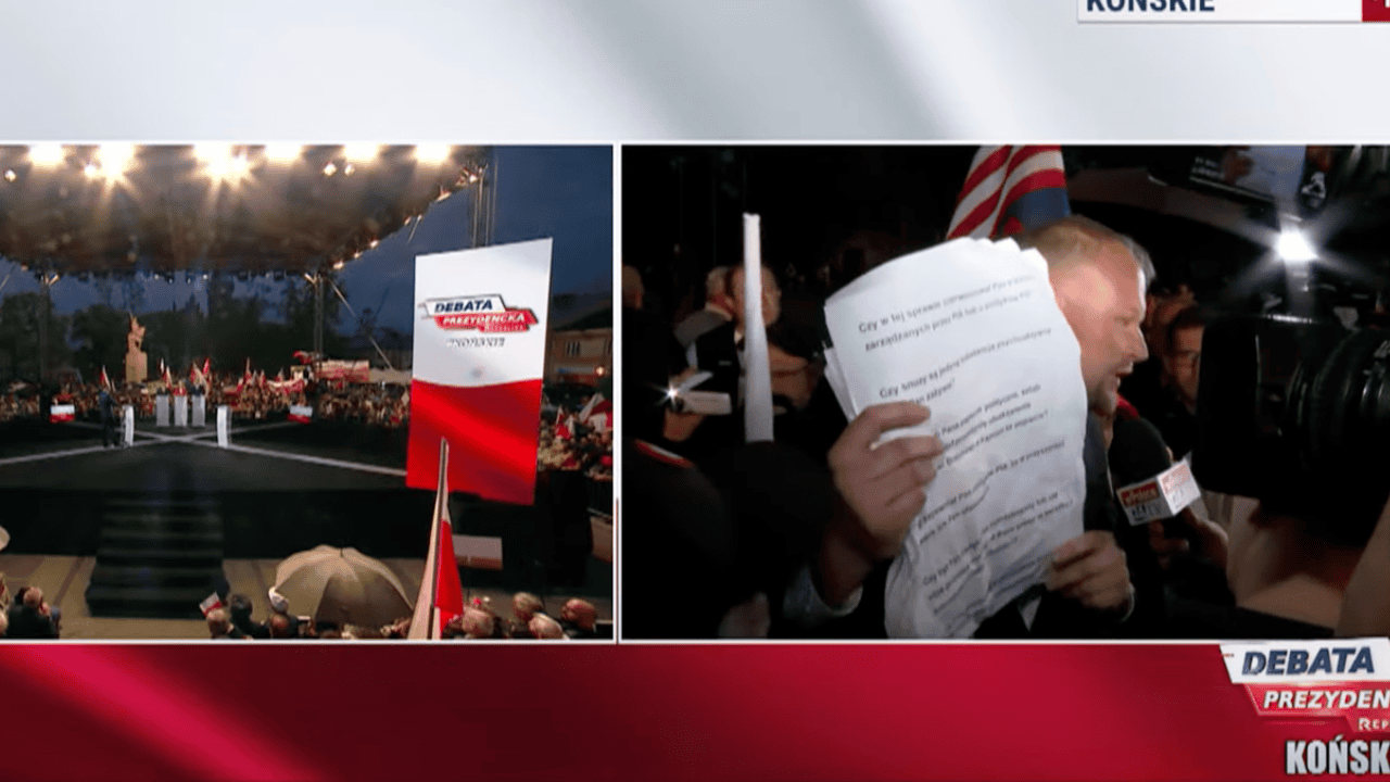 Debata w Końskich, awantura