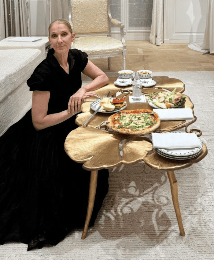 Dior ugościł Celine Dion pizzą, fot. Instagram