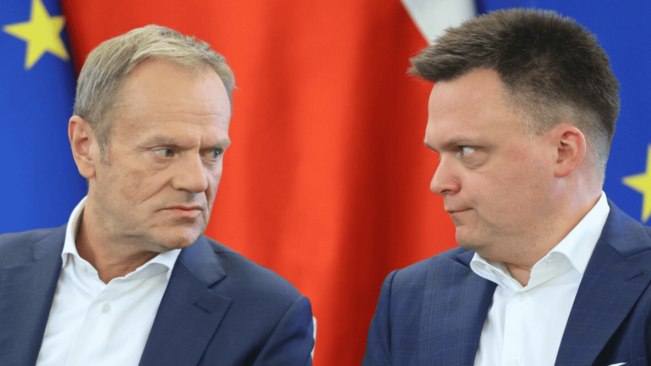 Donald Tusk i Szymon Hołownia