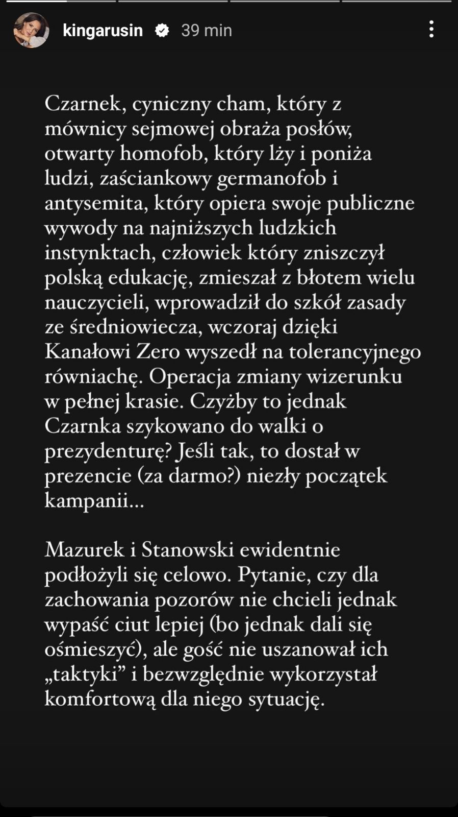 Dziennikarka ujawniła, kto będzie następcą Andrzeja Dudy! W sieci wrze, a ona nie przebiera w słowach, fot. Instagram