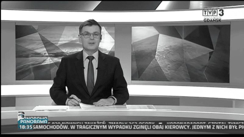 Dziennikarz TVP zginął w wypadku samochodowym, fot. kadr z programu „Panorama” prod. TVP3 Gdańsk 5.png