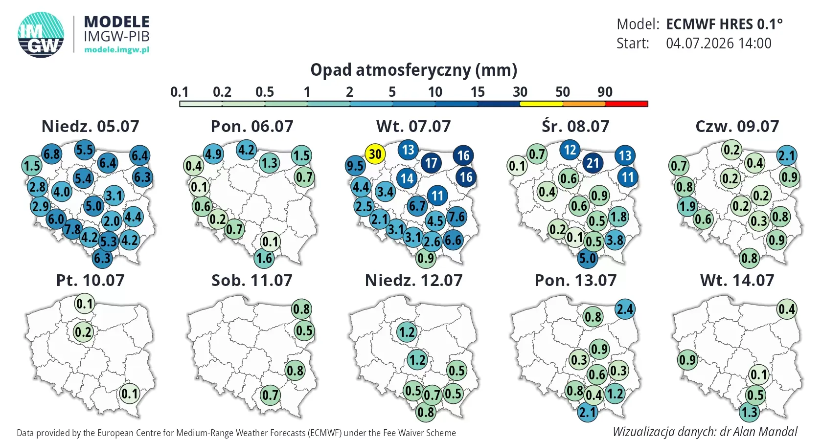 Burze, ulewy i silny wiatr. IMGW ostrzega przed niebezpieczną pogodą