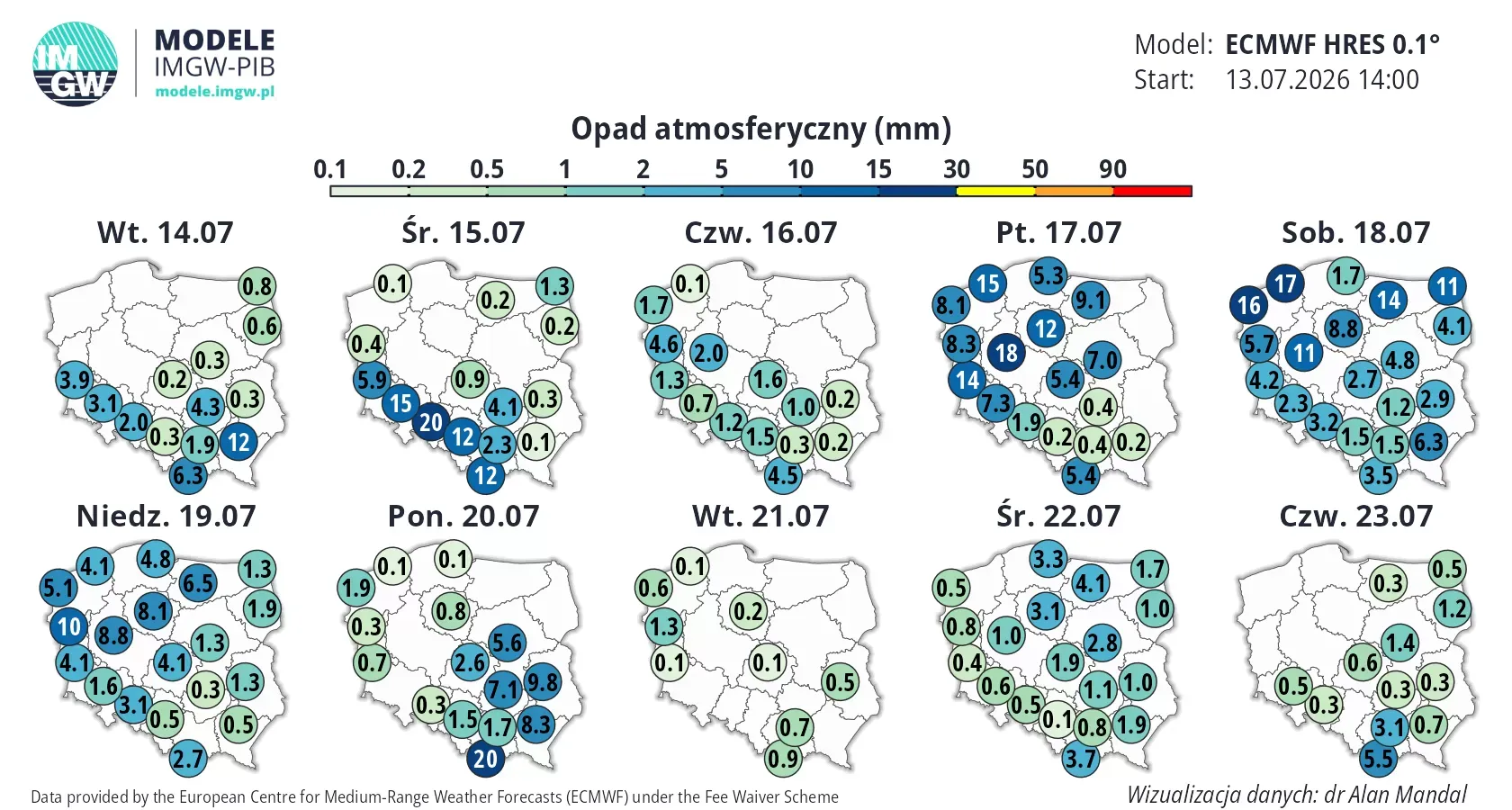 Gwałtowne burze i grad uderzą w Polskę. Grożą podtopienia