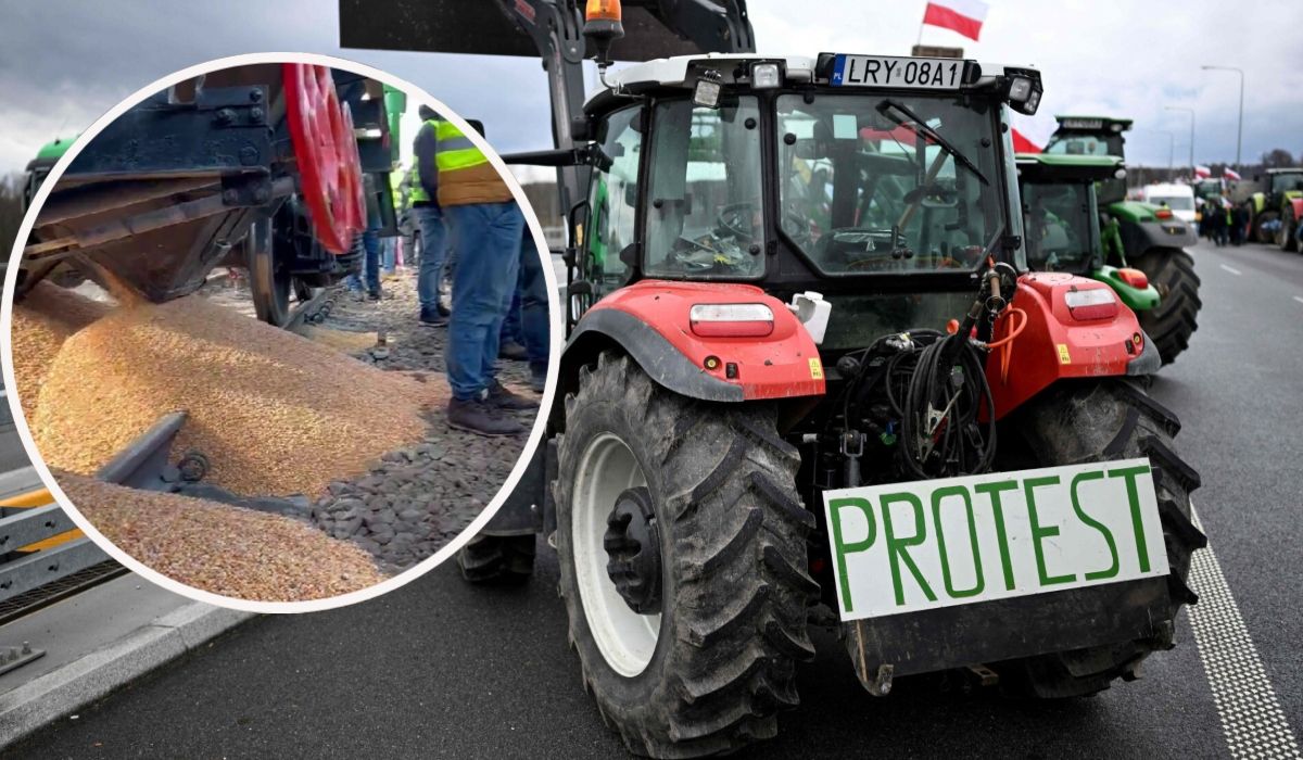 strajk rolników/ protest w Medyce