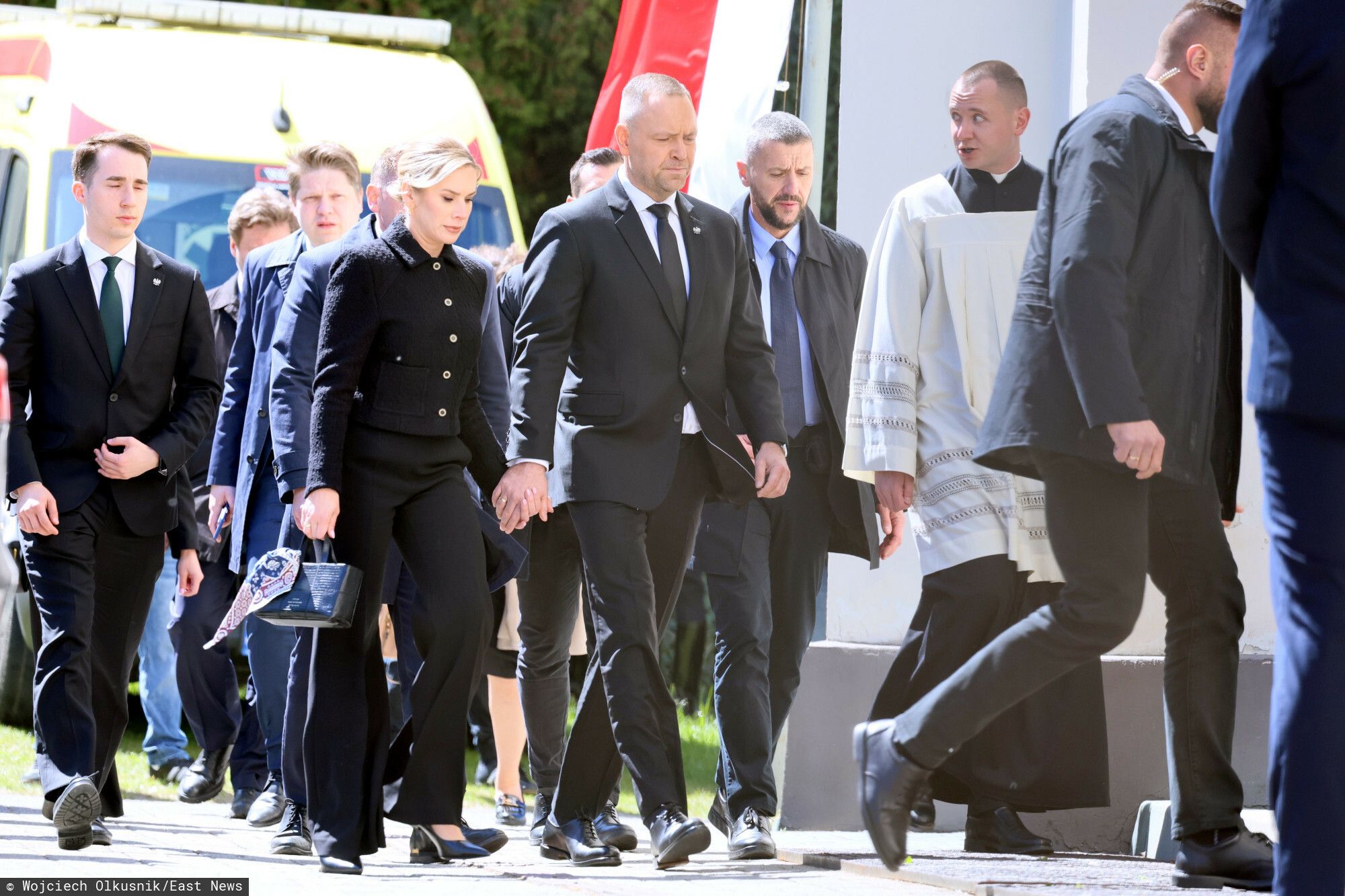 Wyjątkowy gest Marty Nawrockiej podczas pogrzebu Łukasza Litewki. W ten sposób oddała mu hołd