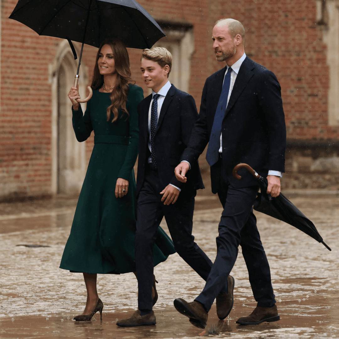 Tak przywitali księcia George'a w nowej szkole. Reakcja Kate i Williama mówi wszystko