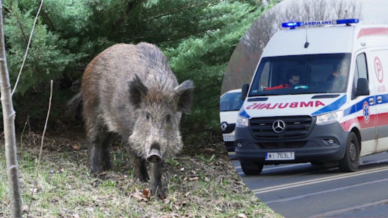 Atak dzika w Warszawie