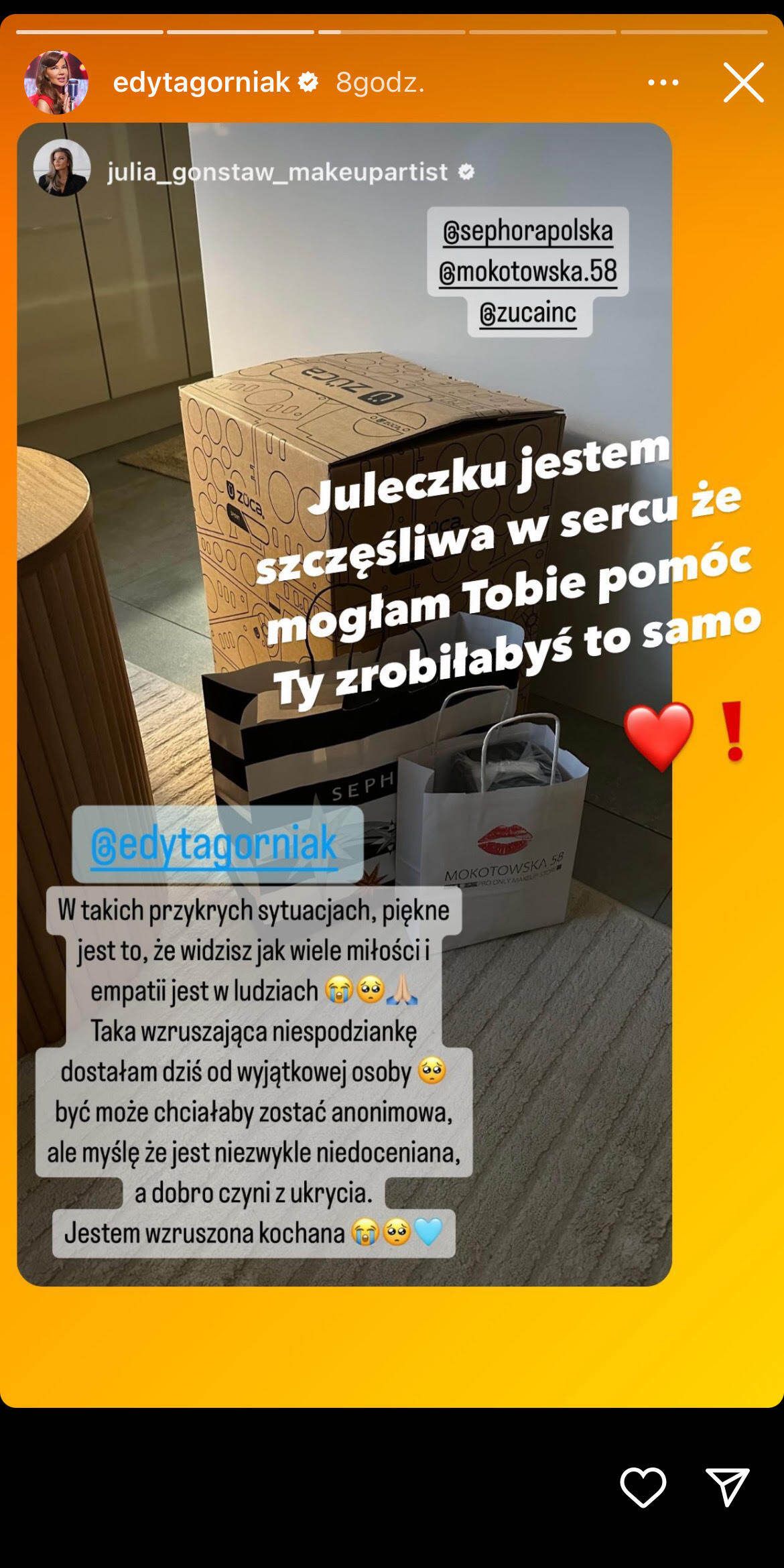 Edyta Górniak nie chciała, żeby to wyszło na jaw. Koleżanka z branży opowiedziała o wszystkim w sieci, fot. Instagram