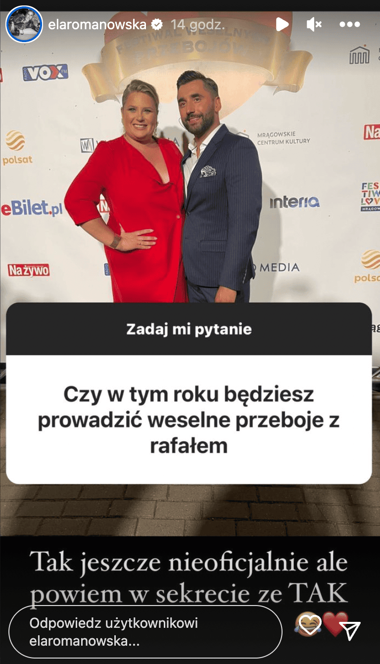 Elżbieta Romanowska i Rafał Maserak poprowadzą festiwal Weselnych Przebojów