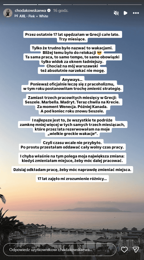 Chodakowska rozpoczęła leczenie. Przyznała się do choroby po 17 latach