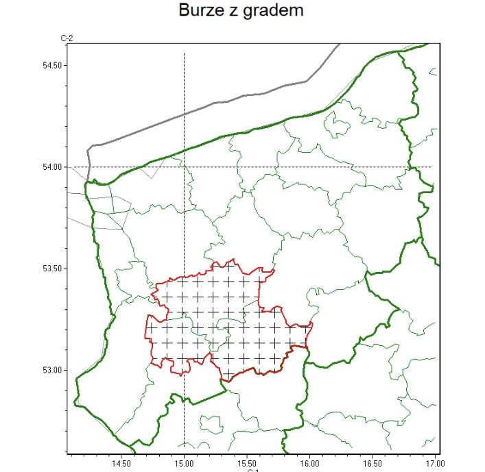 Stacjonarna burza w woj. zachodniopomorskim