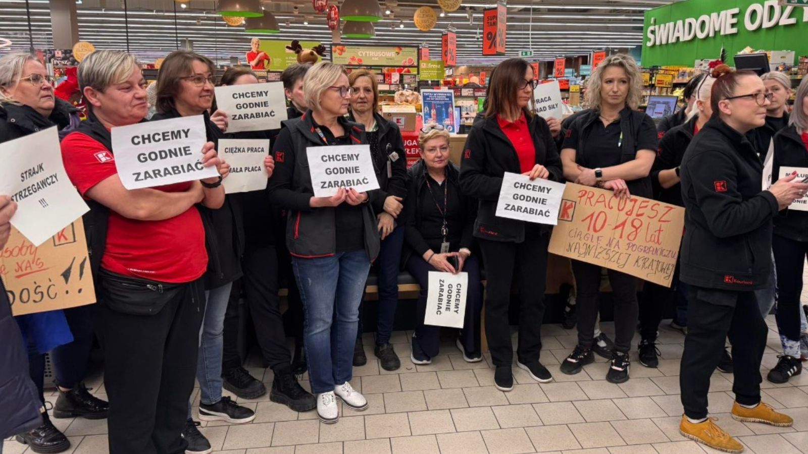 Strajk w sieci Kaufland. 2-godzinny paraliż w niedzielę handlową. Pojawiły się komplikacje