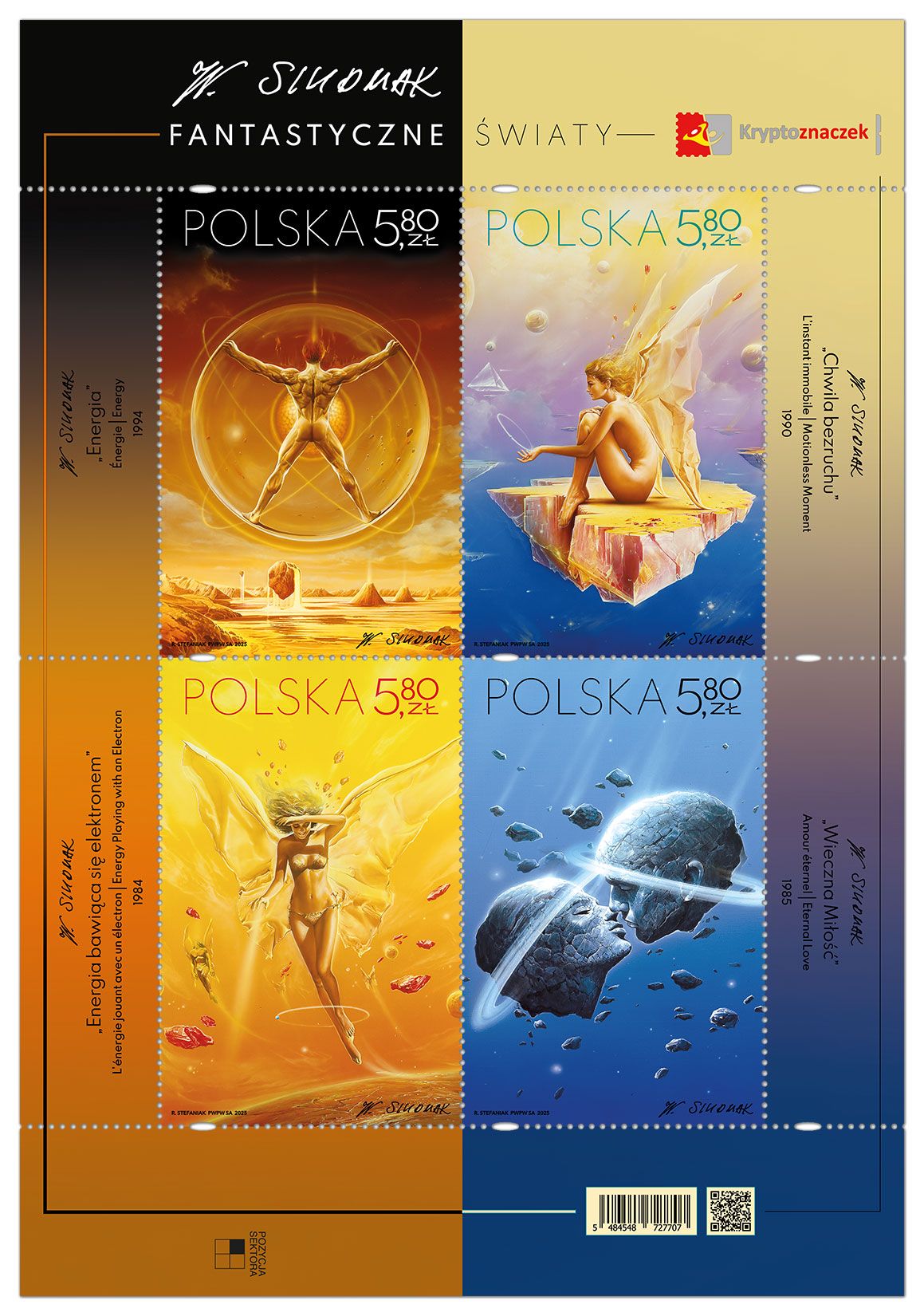 Nowa emisja Poczty Polskiej – „Fantastyczne światy” Wojciecha Siudmaka