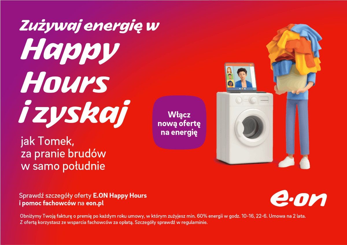 Dzień w rytmie Happy Hours z E.ON Polska – nowa oferta z premią za elastyczność