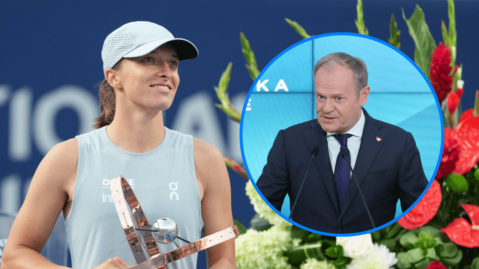 Iga Świątek, Donald Tusk, tenis