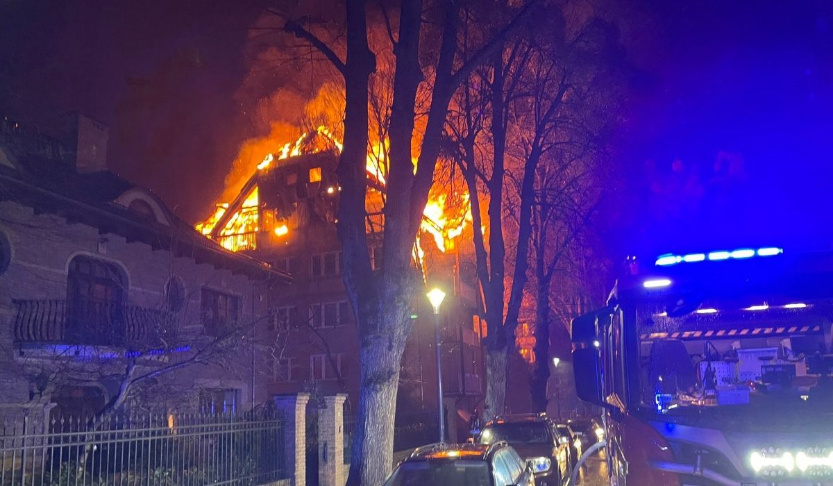 Pożar kamienicy w Sopocie